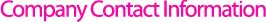 Company Contact Information